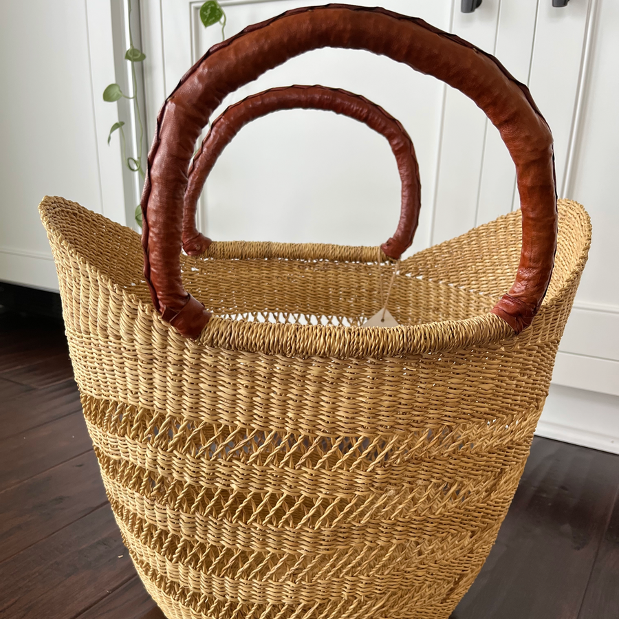 Handwoven Bolga Market Basket